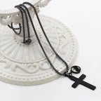 Jesus Engraved Mustard Seed Cross Necklace