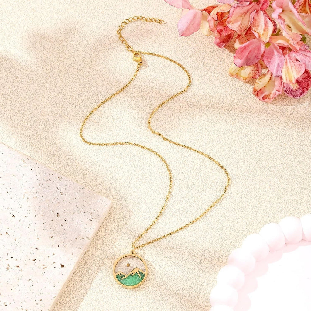 Glow-in-the-Dark Mustard Seed Mountain Necklace