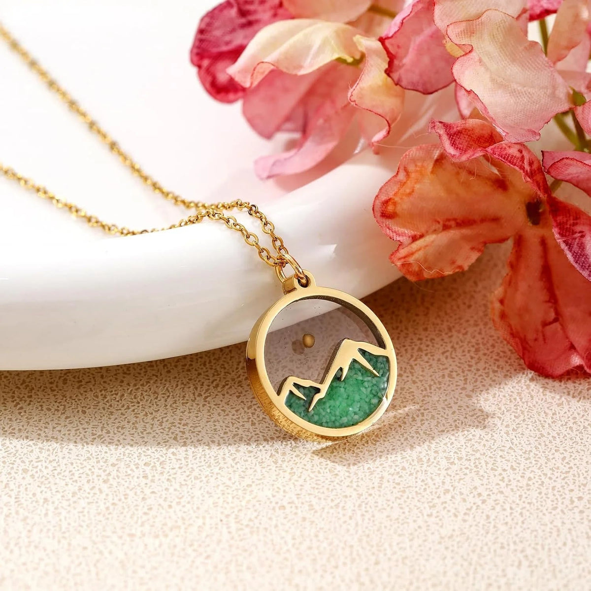 Glow-in-the-Dark Mustard Seed Mountain Necklace