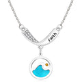 Faith Engraved Wave Mustard Seed Necklace