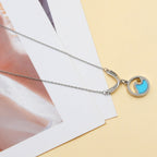 Faith Engraved Wave Mustard Seed Necklace