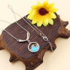 Faith Engraved Wave Mustard Seed Necklace