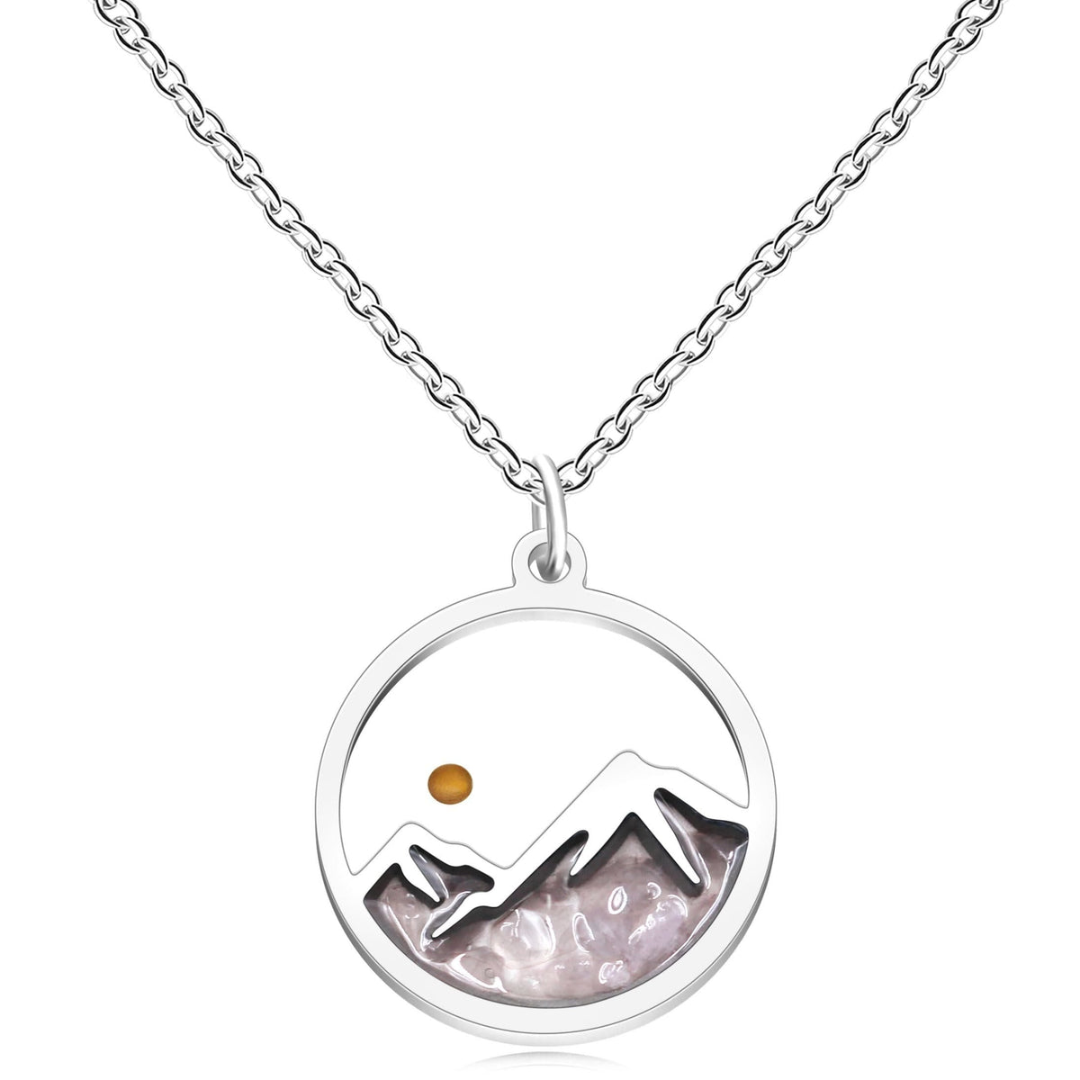 Multi-Gemstone Mustard Seed Mountain Necklace