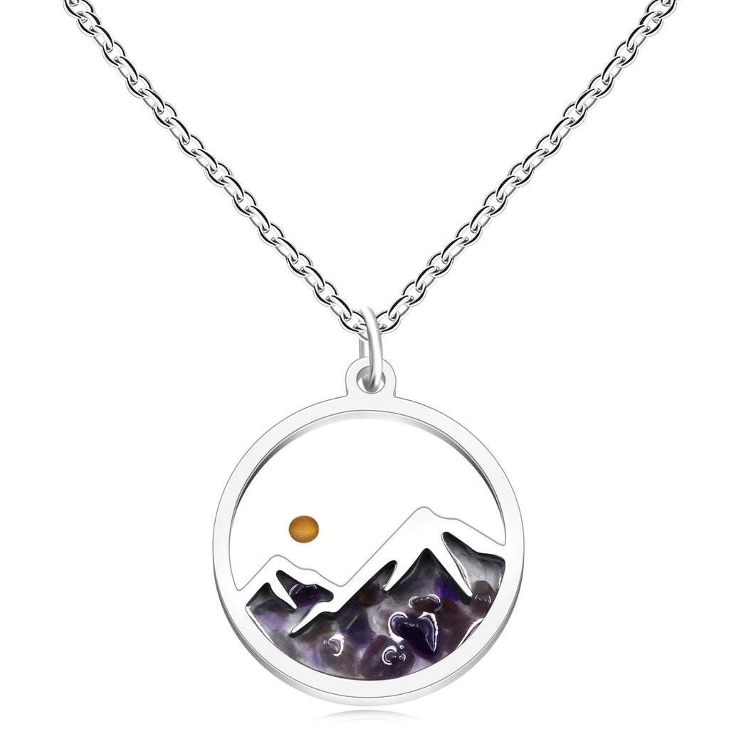 Multi-Gemstone Mustard Seed Mountain Necklace