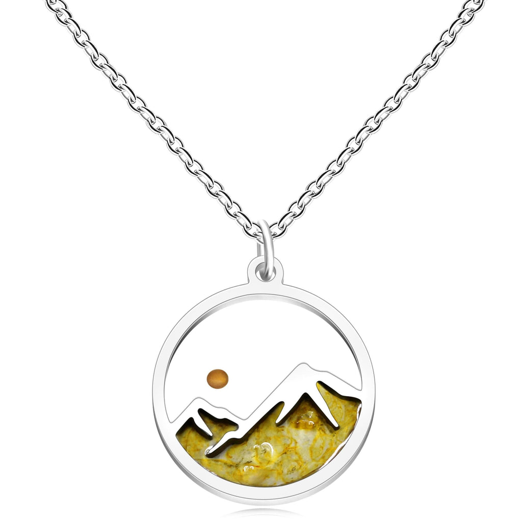 Multi-Gemstone Mustard Seed Mountain Necklace
