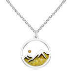 Multi-Gemstone Mustard Seed Mountain Necklace