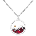 Multi-Gemstone Mustard Seed Mountain Necklace
