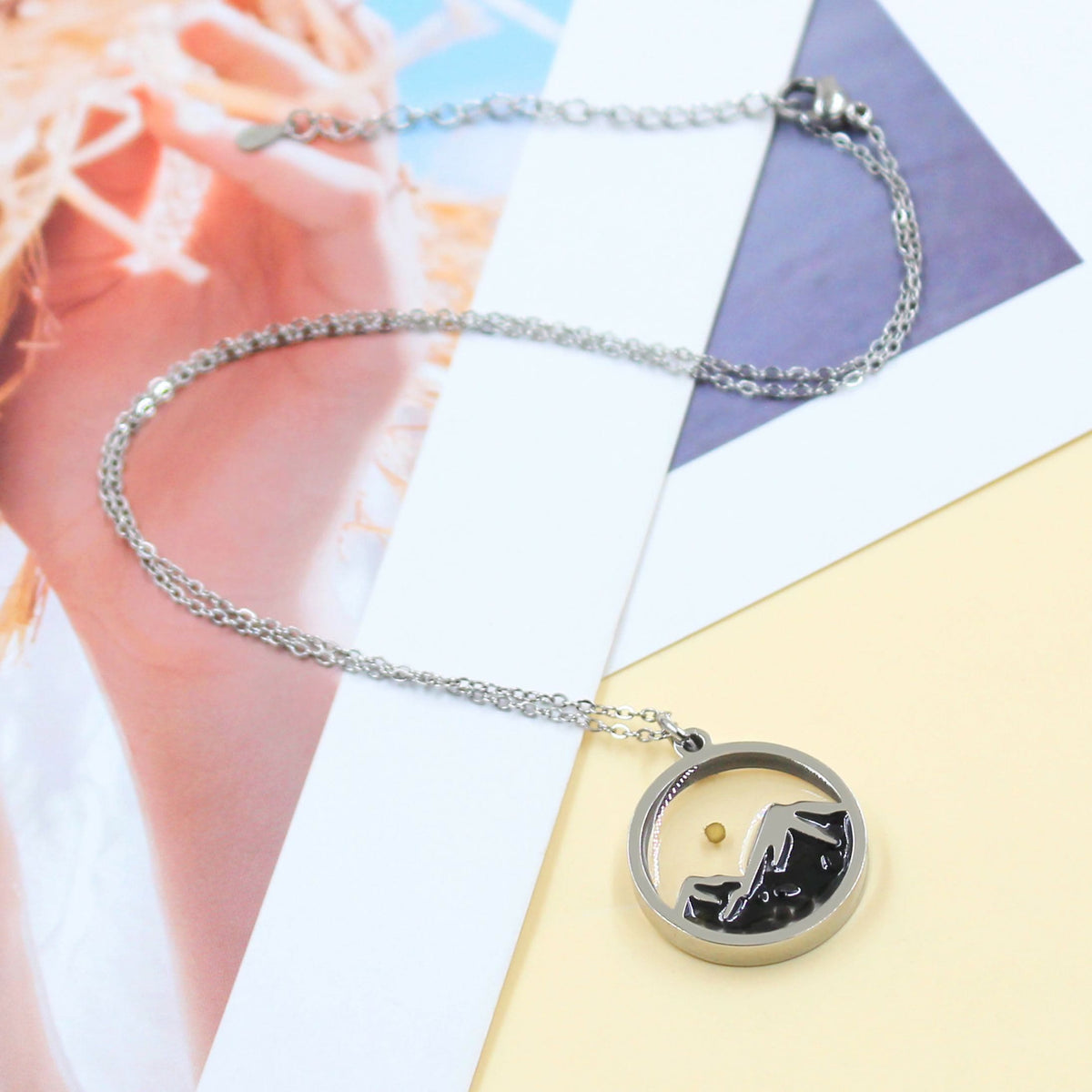 Multi-Gemstone Mustard Seed Mountain Necklace