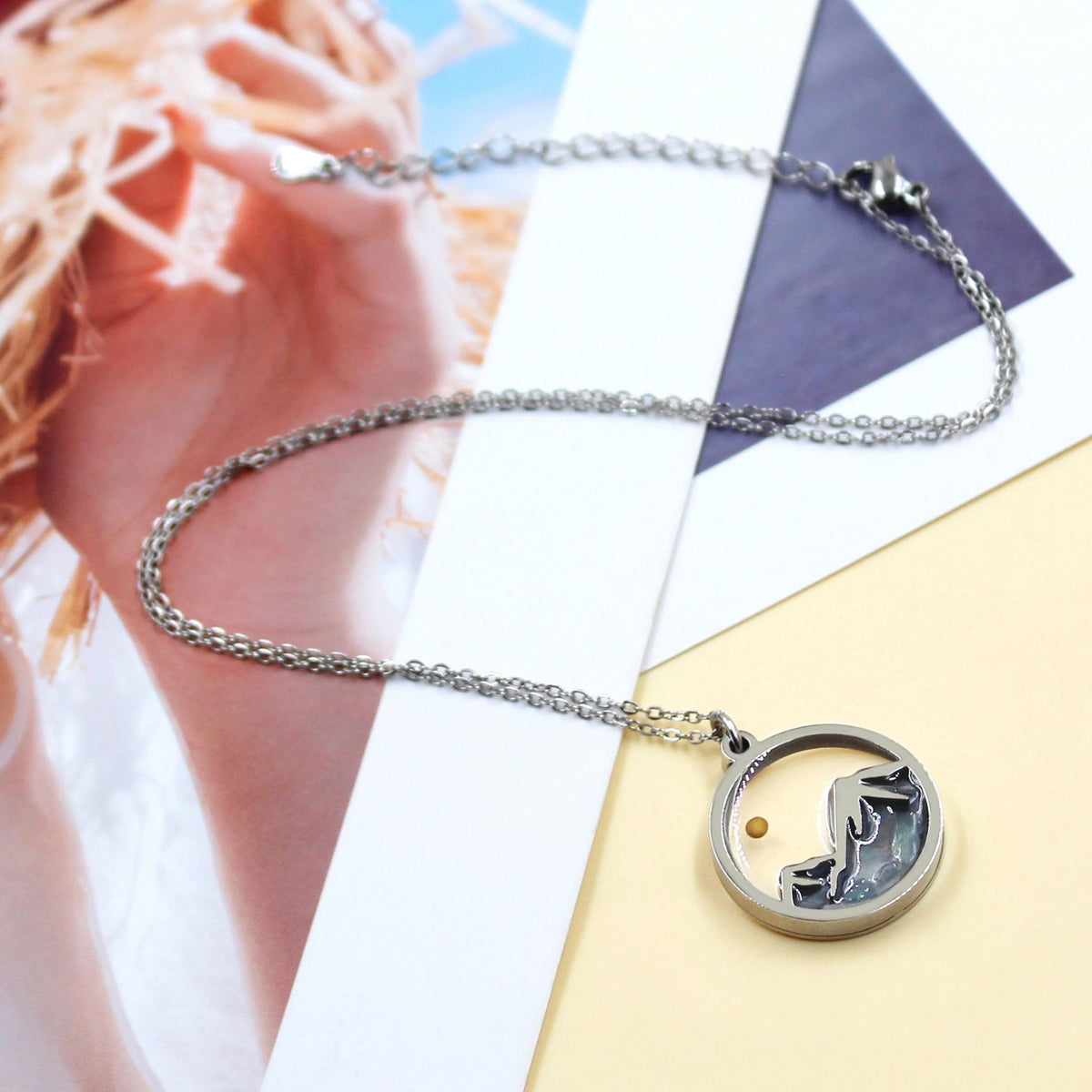 Multi-Gemstone Mustard Seed Mountain Necklace