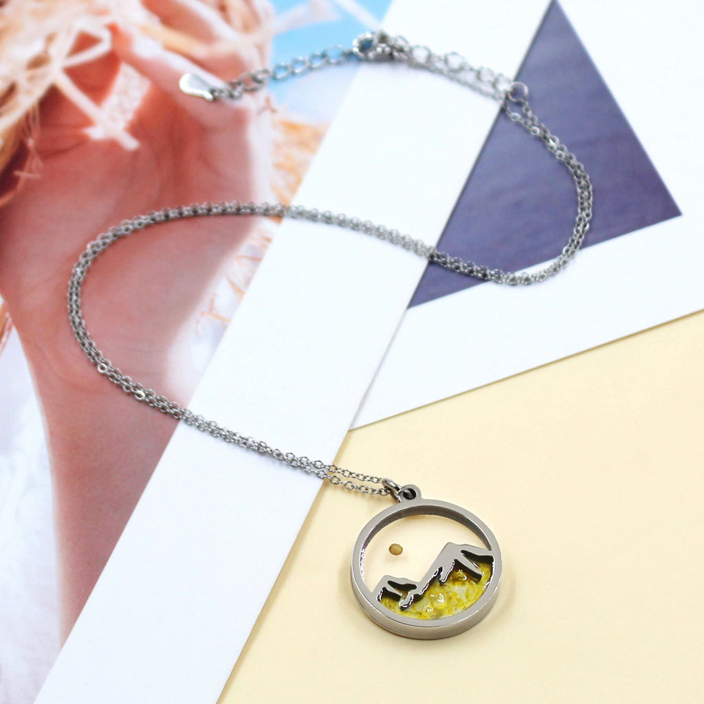 Multi-Gemstone Mustard Seed Mountain Necklace