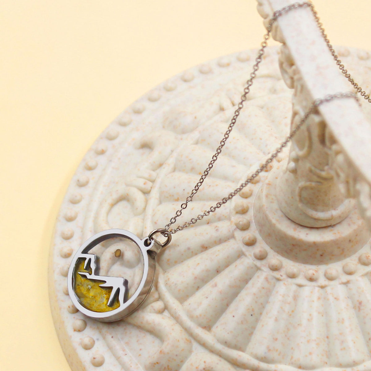 Multi-Gemstone Mustard Seed Mountain Necklace