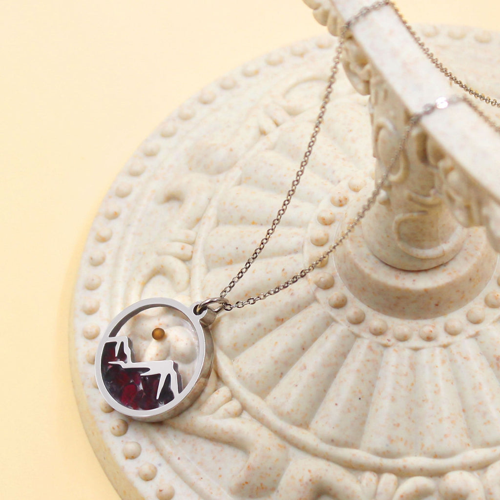 Multi-Gemstone Mustard Seed Mountain Necklace