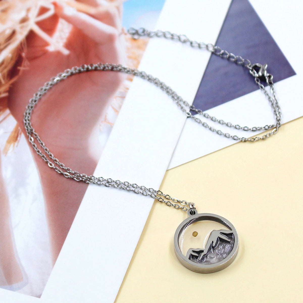 Multi-Gemstone Mustard Seed Mountain Necklace