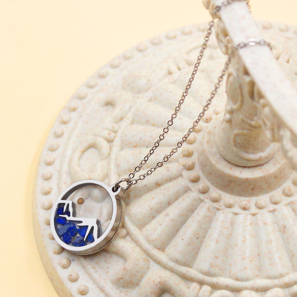 Multi-Gemstone Mustard Seed Mountain Necklace