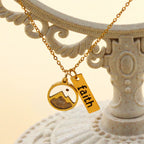 Faith Tag & Mustard Seed Mountain Necklace