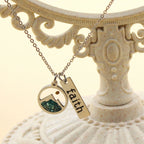 Faith Tag & Mustard Seed Mountain Necklace