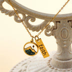 Faith Tag & Mustard Seed Mountain Necklace