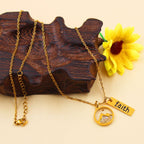 Faith Tag & Mustard Seed Mountain Necklace