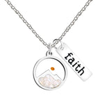 Faith Tag & Mustard Seed Mountain Necklace
