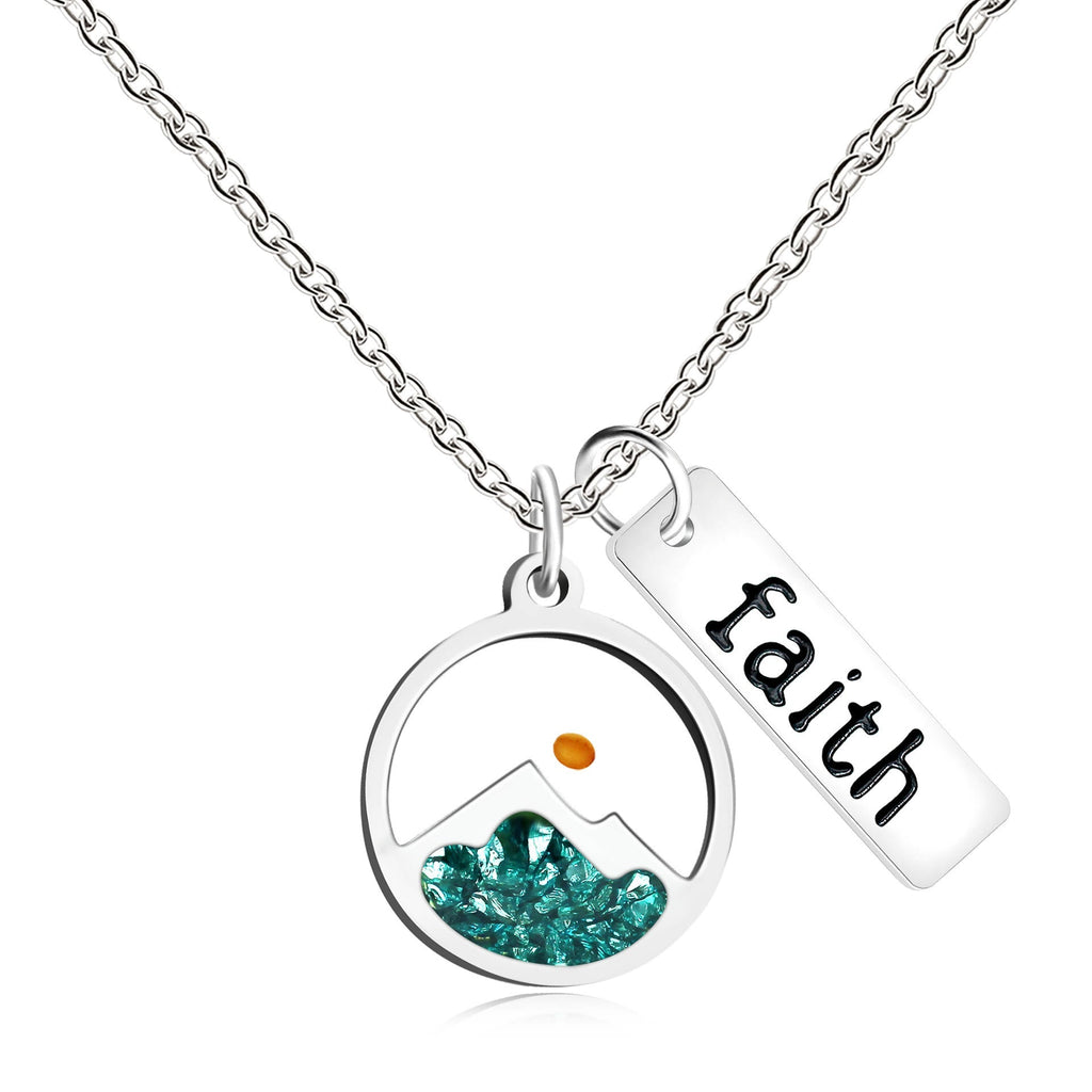Faith Tag & Mustard Seed Mountain Necklace