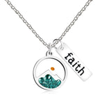 Faith Tag & Mustard Seed Mountain Necklace