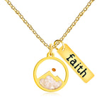 Faith Tag & Mustard Seed Mountain Necklace