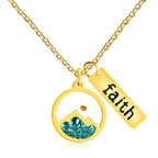 Faith Tag & Mustard Seed Mountain Necklace