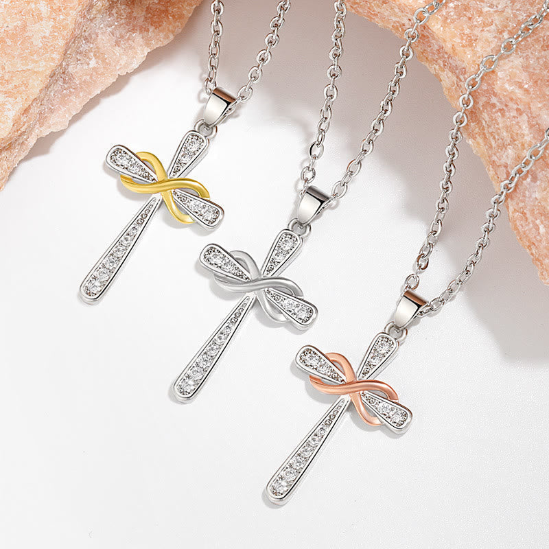 Infinity Cross Zircon Necklace