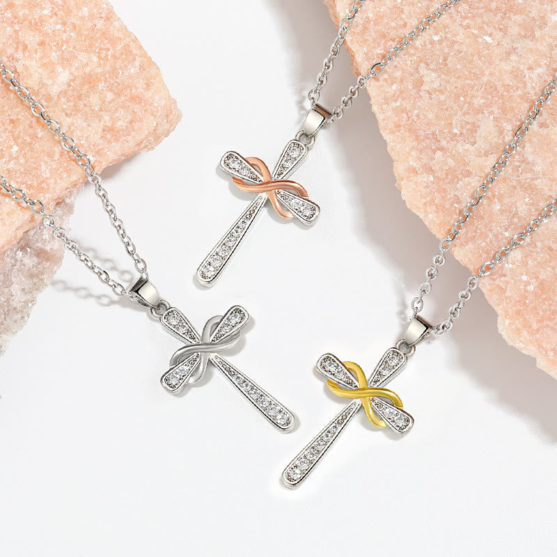 Infinity Cross Zircon Necklace