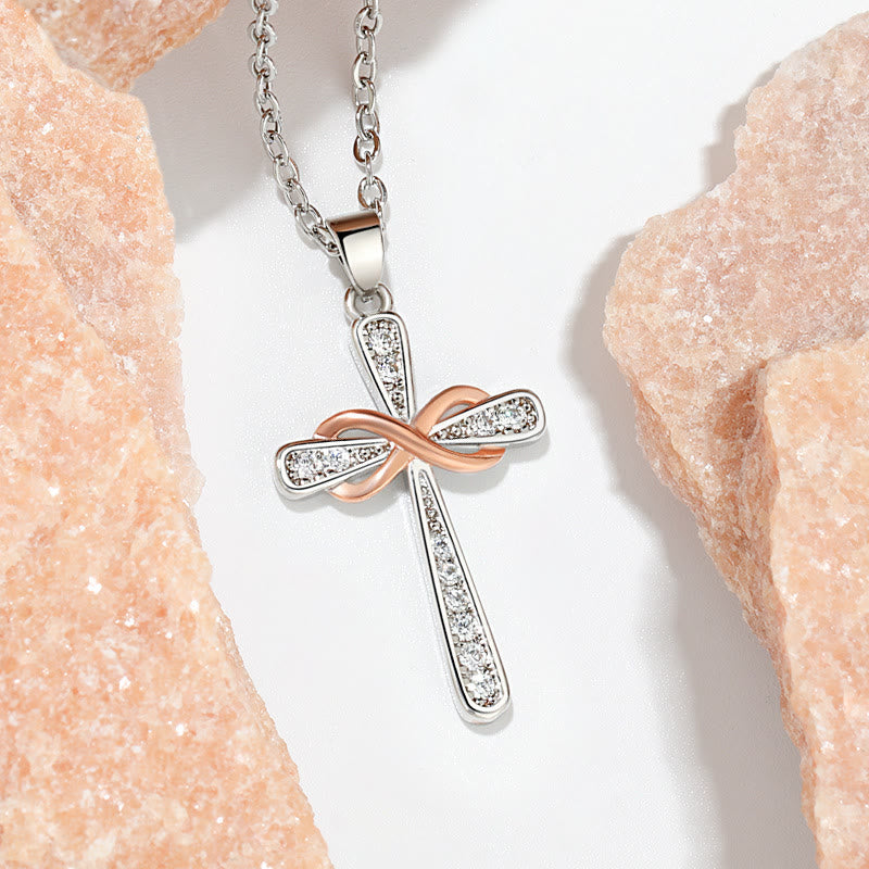 Infinity Cross Zircon Necklace