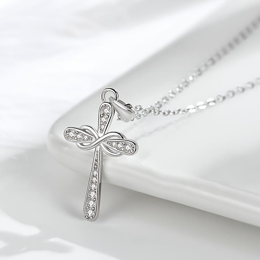Infinity Cross Zircon Necklace