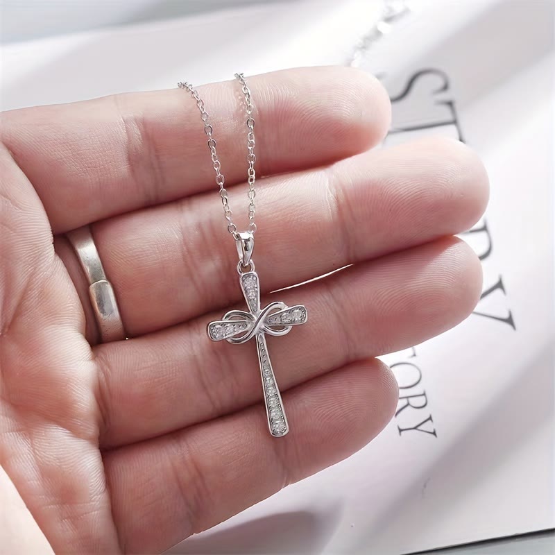 Infinity Cross Zircon Necklace