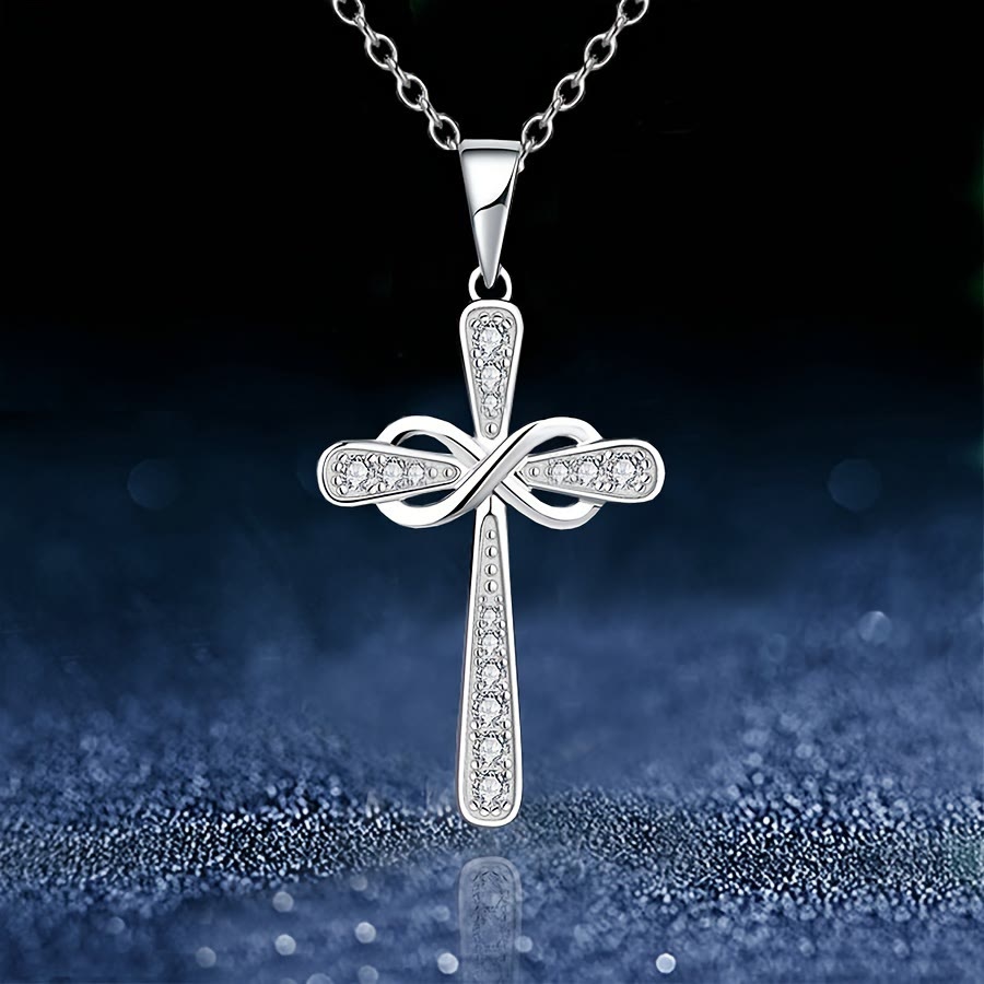 Infinity Cross Zircon Necklace