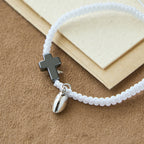 Magnetic Heart Cross Bracelet Set