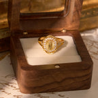 Ornate Golden Filigree Our Lady Ring