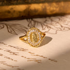 Ornate Golden Filigree Our Lady Ring