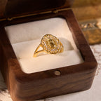 Ornate Golden Filigree Our Lady Ring