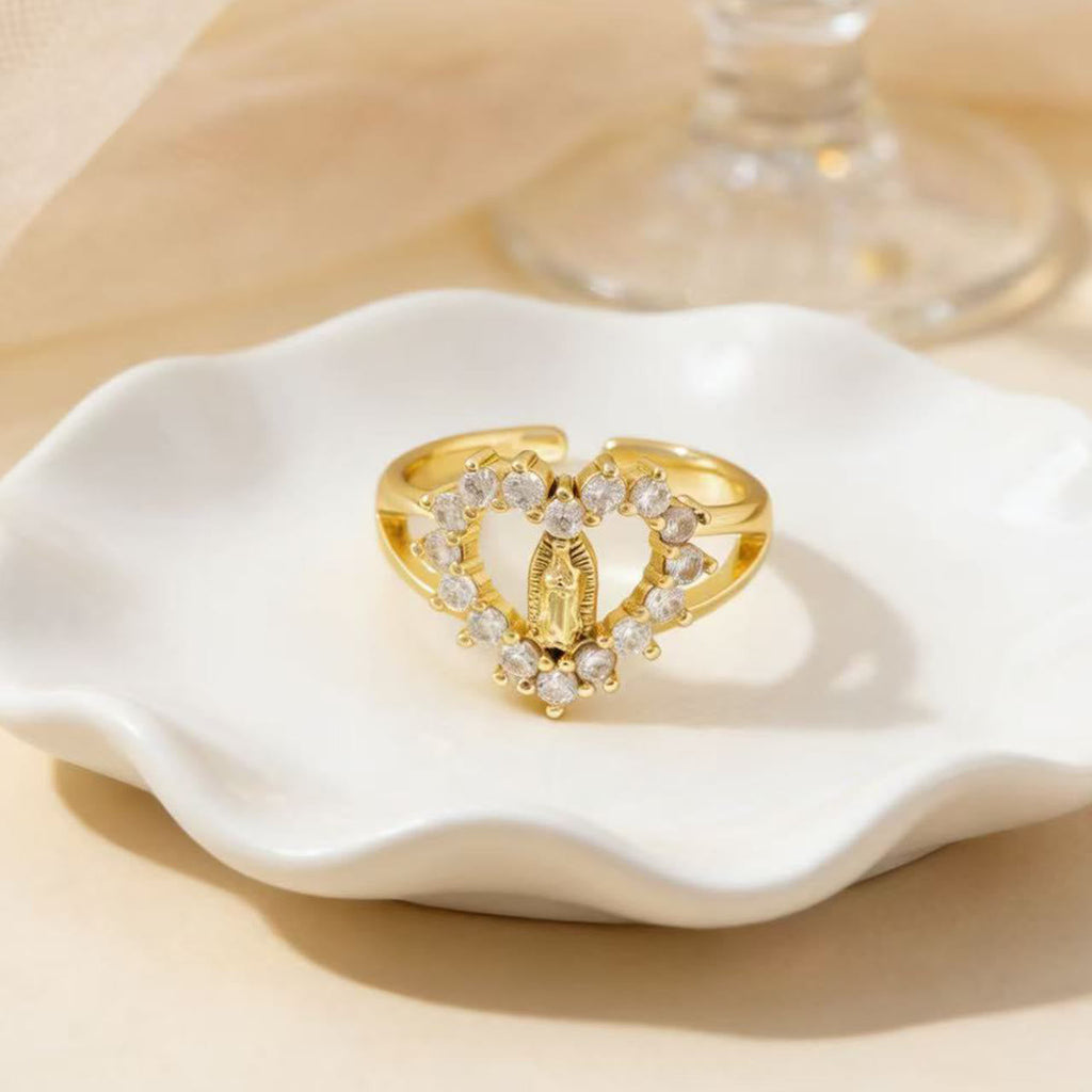 Heart/Moon/Oval Style Our Lady Ring