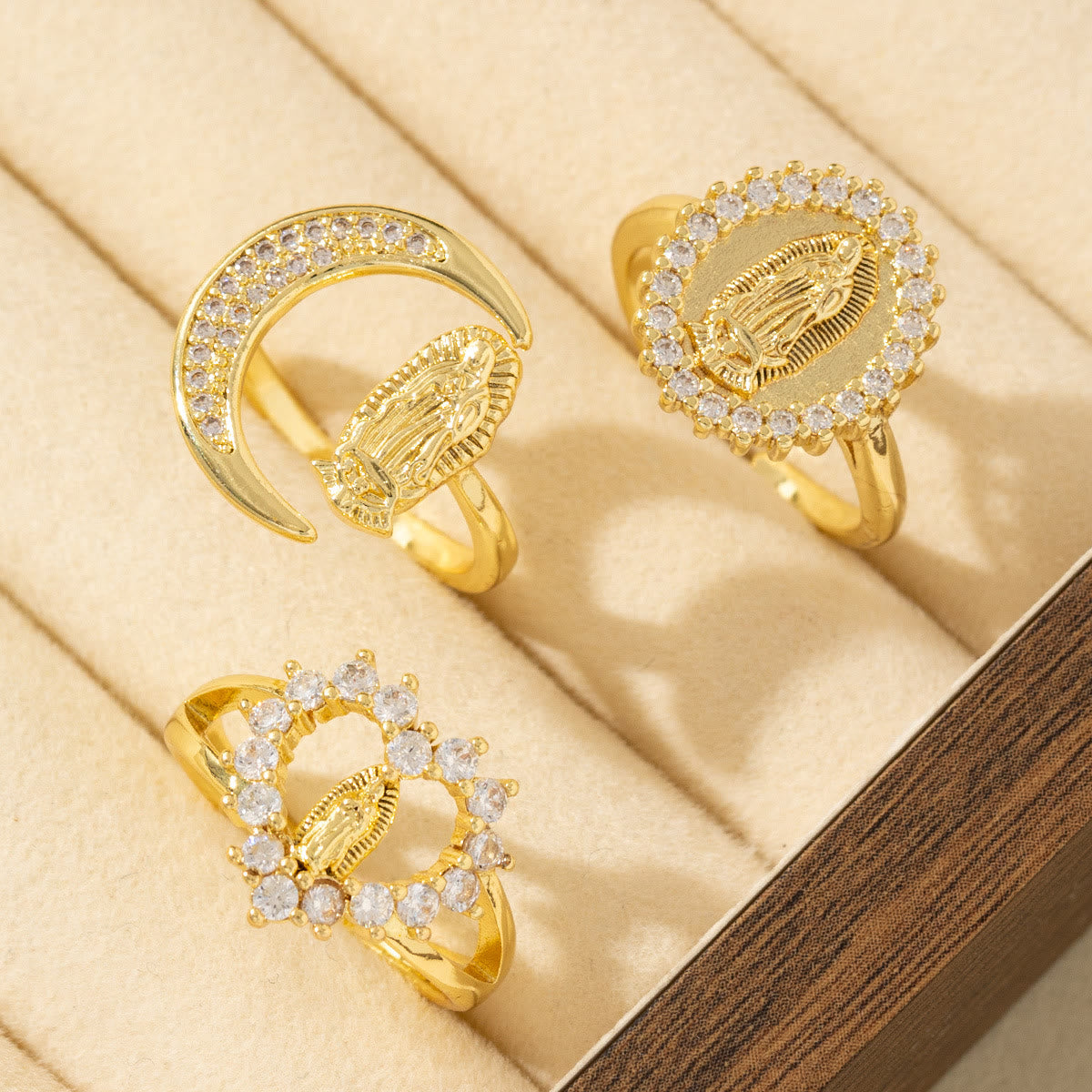 Heart/Moon/Oval Style Our Lady Ring