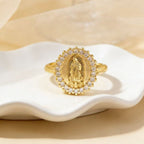 Heart/Moon/Oval Style Our Lady Ring