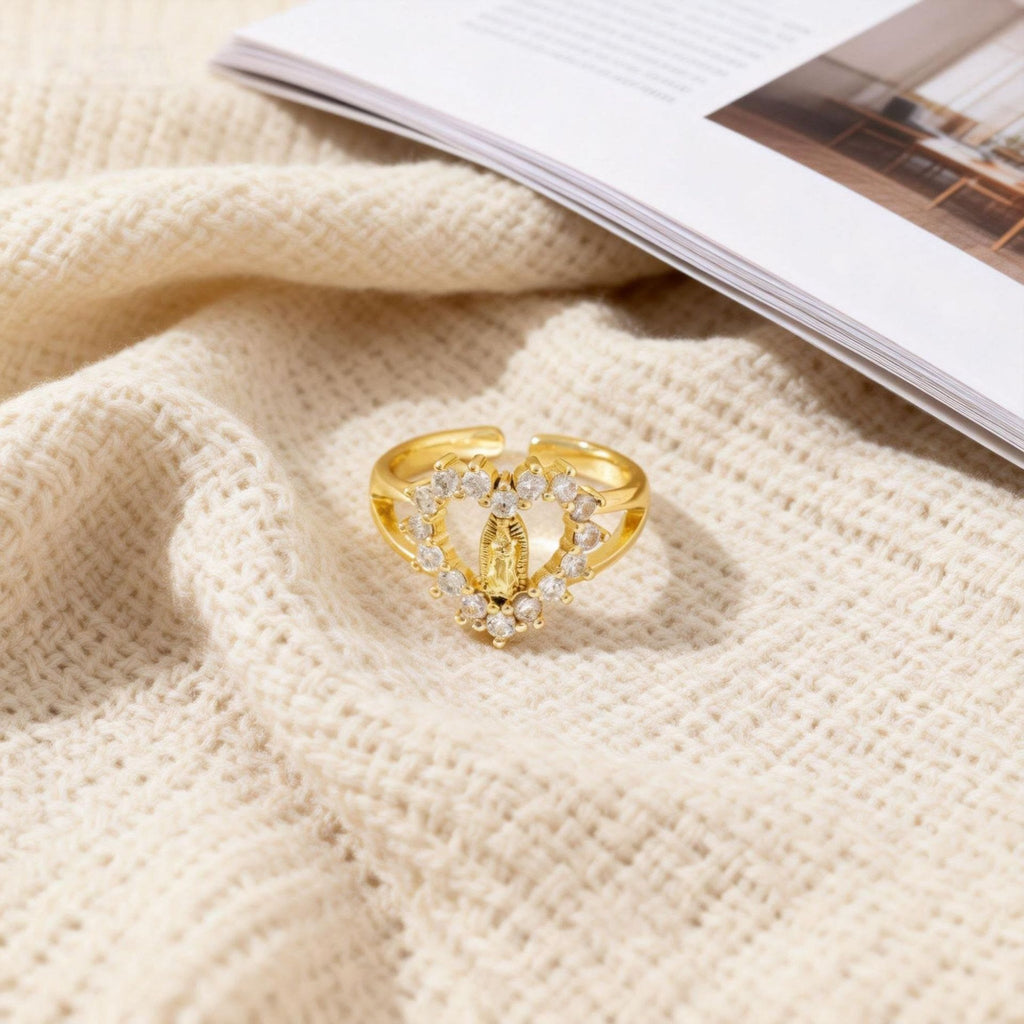 Heart/Moon/Oval Style Our Lady Ring