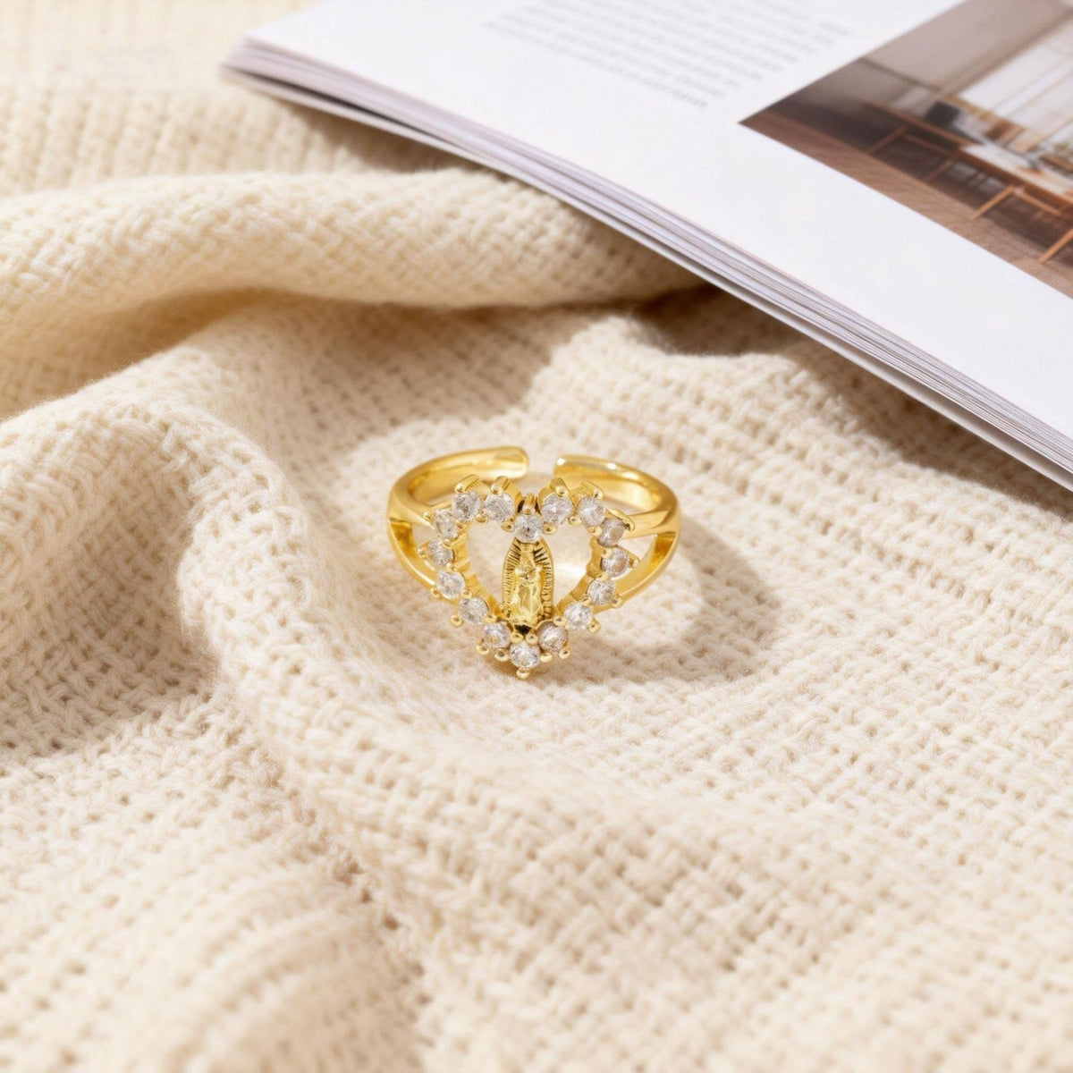 Heart/Moon/Oval Style Our Lady Ring