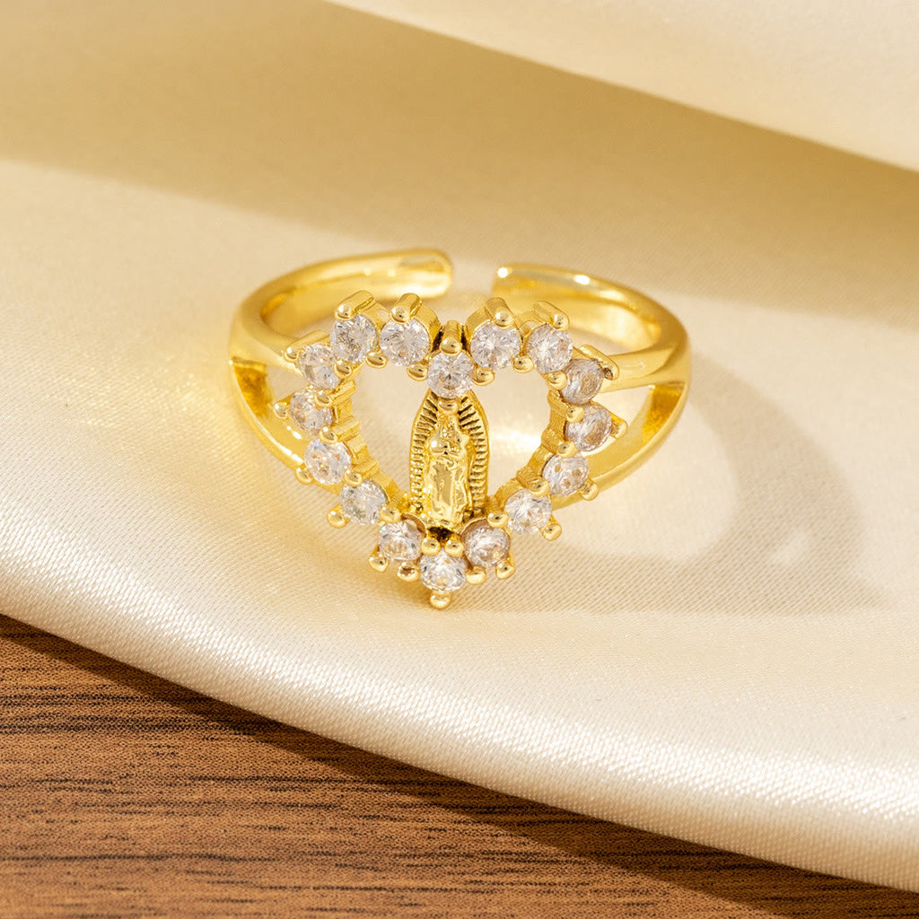Heart/Moon/Oval Style Our Lady Ring