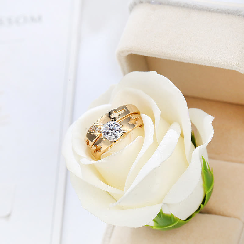 Stackable Cross Band Ring Set