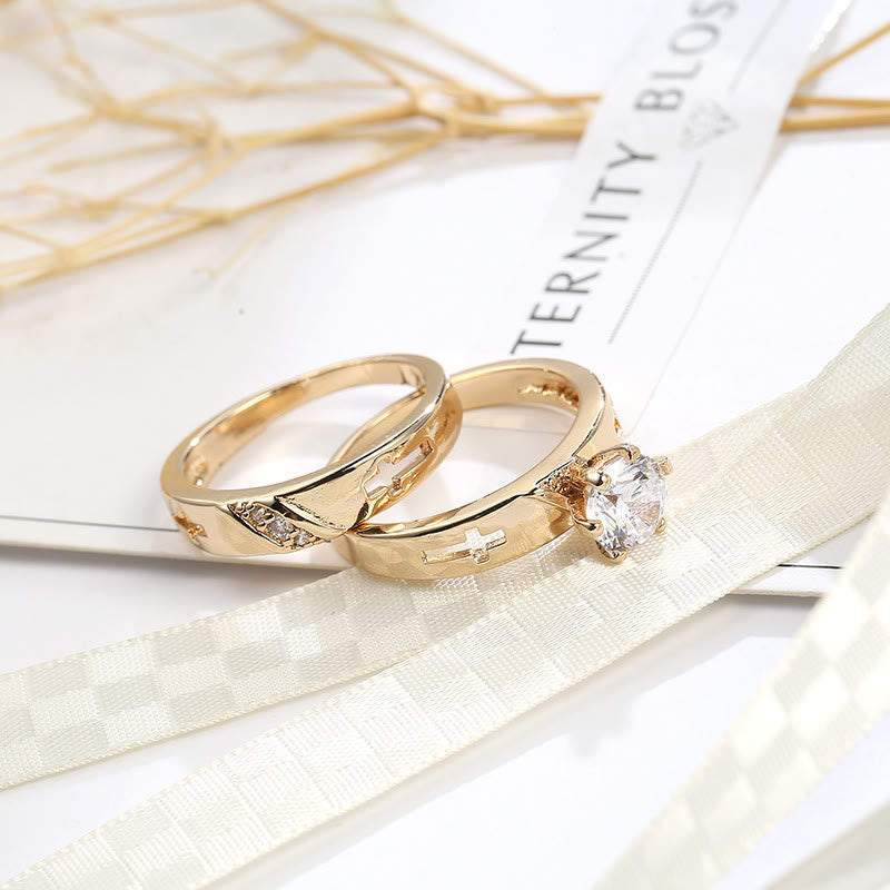 Stackable Cross Band Ring Set