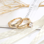 Stackable Cross Band Ring Set