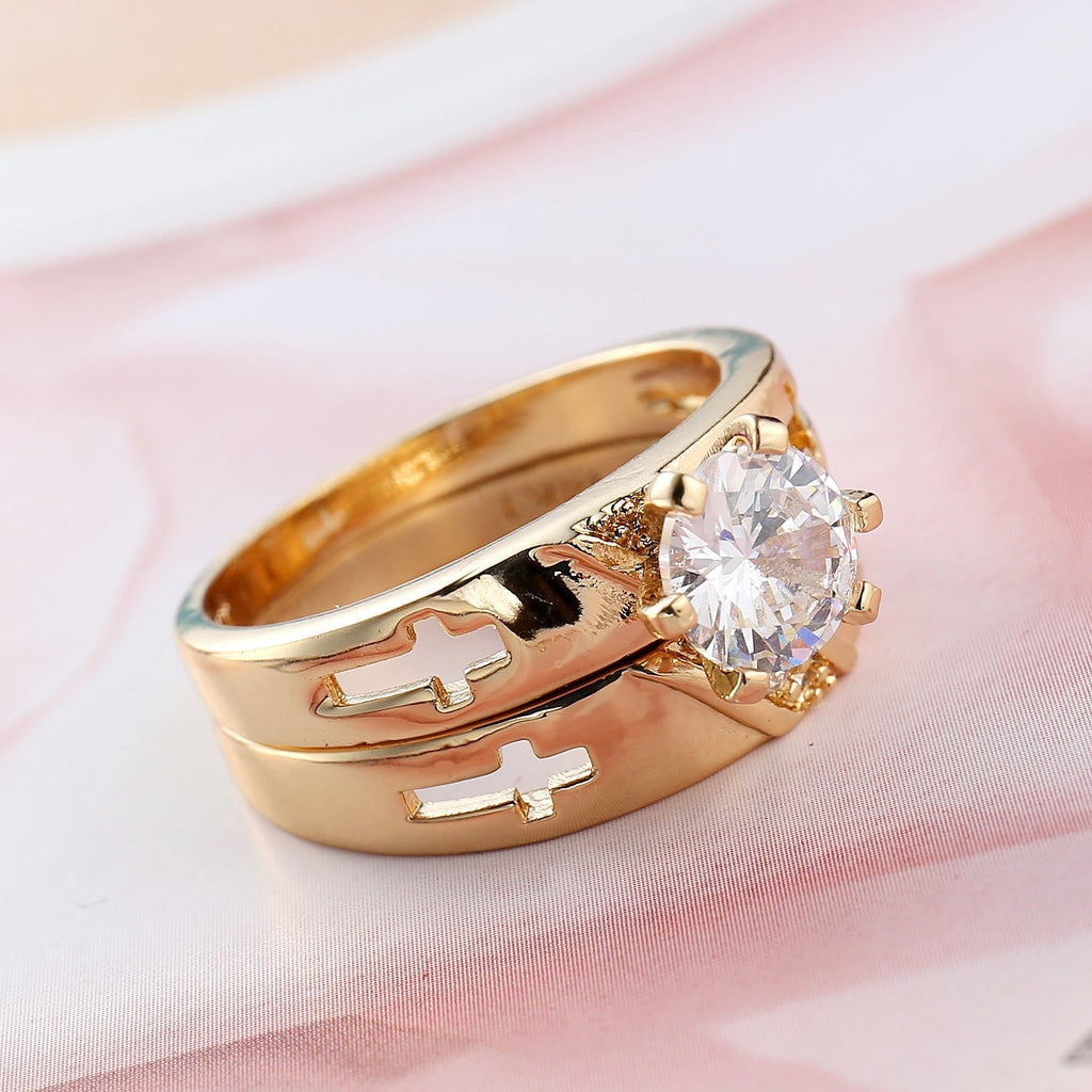 Stackable Cross Band Ring Set