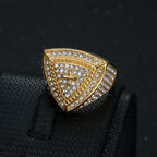 Bold Shield Cross Band Ring