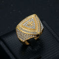 Bold Shield Cross Band Ring