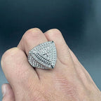 Bold Shield Cross Band Ring